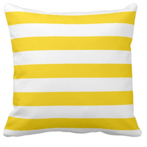Cushion - Yellow & White 40cm x 40cm