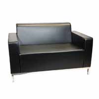 2 Seater Lounge - Black