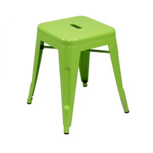 Low Tolix Stool -  Lime Green