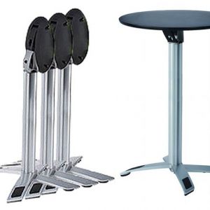 Round Folding Bar Table - Black