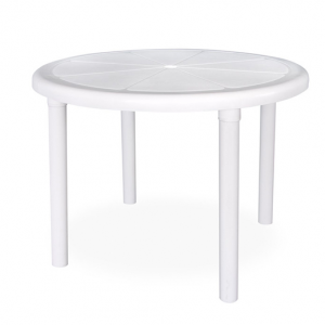 0.96m White Sorrento Round Outdoor Table