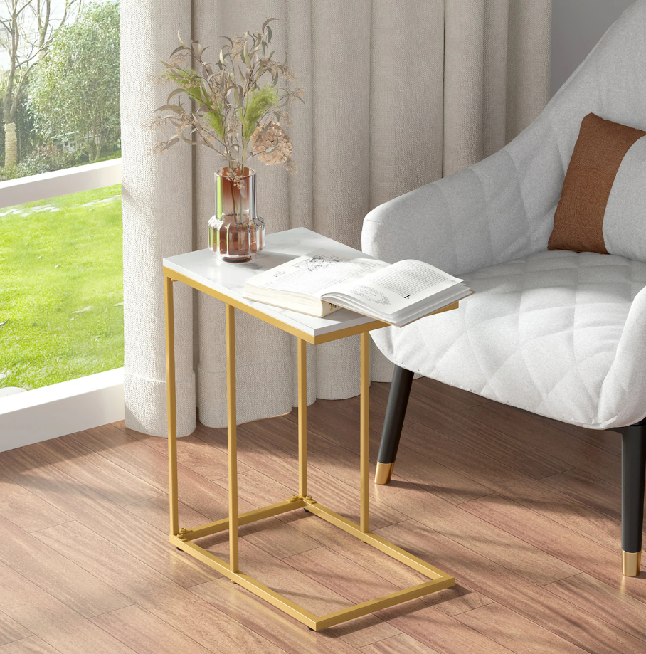 C Shape Marble Side Table